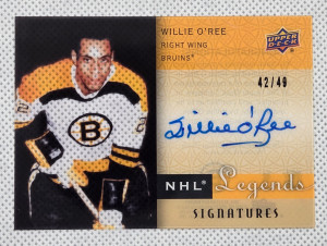 2023-24 Upper Deck Clear Cut - 2021-22 Update NHL Legends Signatures /49 front