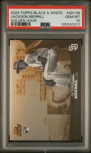 2024 Topps Black And White Golden Hour Jackson Merrill front