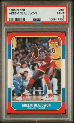 1986 Fleer Akeem Olajuwon front