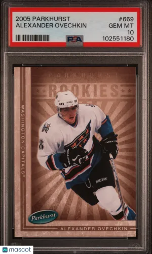 Alexander Ovechkin RC 2005 Parkhurst Rookie #669 PSA 10 front