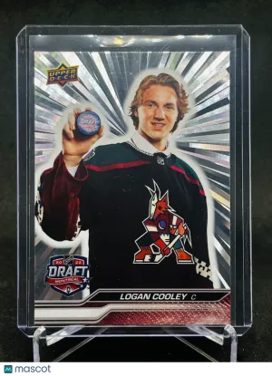 Logan Cooley 2023-24 UD Extended Draft Silver Outburst #748 front