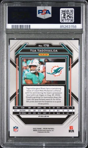 2022 Panini Prizm Tua Tagovailoa Black & White Checker back