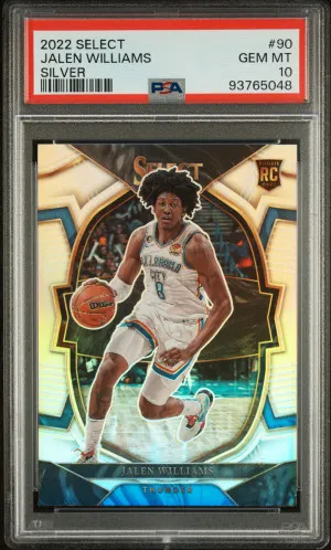 2022 Panini Select Jalen Williams Silver Rookie front