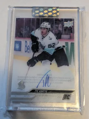 Tye Kartye ROOKIE AUTO 23-24 2023-24 Clear Cut  Kraken front