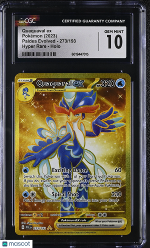 Pokémon Quaquaval ex #273/193 English CGC 10 2023 Pokémon Paldea Evolved front