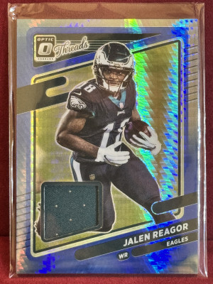 2021 Panini Donruss Jalen Reagor #TH-8 Blue Hyper Threads front
