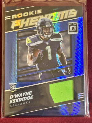 2021 Panini Donruss Optic D'Wayne Eskridge #RP-19 Rookie Phenoms Blue Hyper front