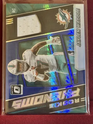2021 Panini Donruss Optic Jalen Waddle #RPH-8 Blue Hyper Patch Rookie Phenoms front