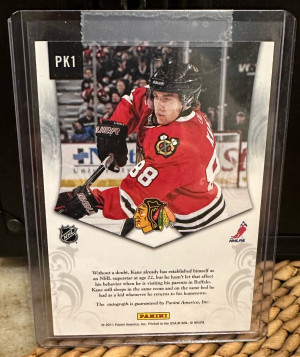 2011 Panini Patrick Kane Private Signings Auto back