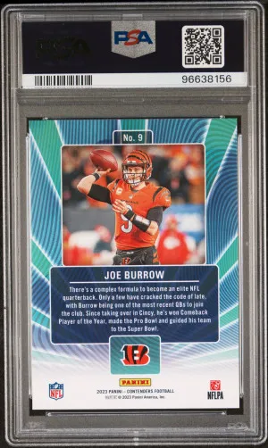 2023 Panini Contenders Winning Ticket Joe Burrow Winning Ticket-Cracked Ice back
