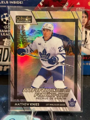2023-24 O-Pee-Cher Platinum Matthew Knies Pond Hockey SSP Rookie front