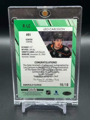 Leo Carlsson Emerald Surge 10/10 back