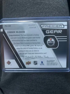 21/22 Premier Gear Connor Mcdavid/49 back