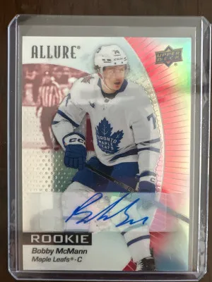 Bobby McMann Red Rainbow Auto Rookie front
