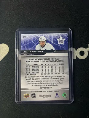 Auston Matthews Outburst Red 20/25 back