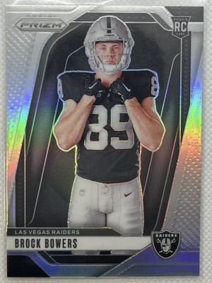 2024 Prizm Brock Bowers RC silver variation front