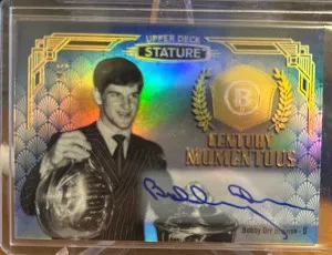 2020-21 Stature Bobby Orr Century Momentous Auto 4/5 front