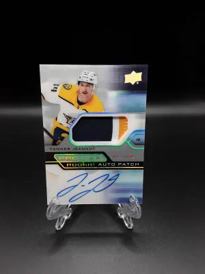 2021-22 UD Premier Tanner Jeannot Acetate Rookie Patch Auto #AR-TJ /249 RC front