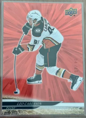 24-25 UD Series 2 Leo Carlsson Red Outburst /25 front