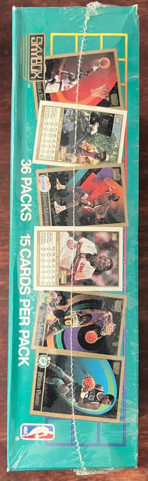 1990-91 Skybox series 2 basketball box back