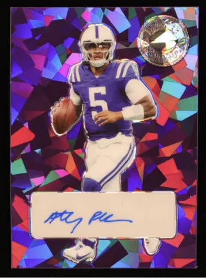 Anthony Richardson 2023 Leaf Pro Set Metal Platinum Crystal Purple #PL-AR1 RC #5/7 front