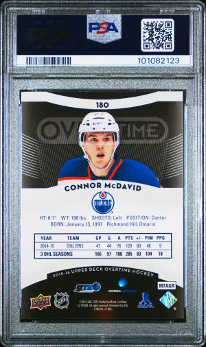 2015 Upper Deck Overtime Connor Mcdavid back