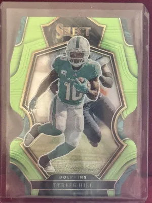 2022 Panini Select Tyreek Hill #162 Green Die-Cut Prizm #/299 front