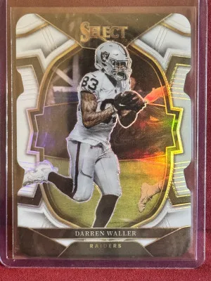 2022 Panini Select Darren Waller #18 White Die-Cut Concourse Prizm #/99 front