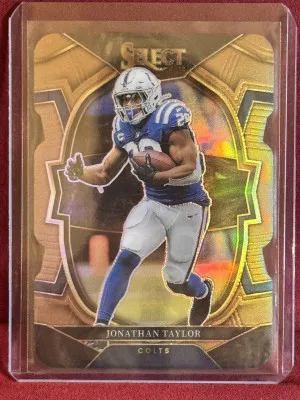 2022 Panini Select Jonathan Taylor #44 Copper Die-Cut Prizm #/149 front