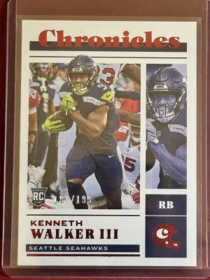 2022 Panini Chronicles Kenneth Walker III #42 Red RC #/199 front