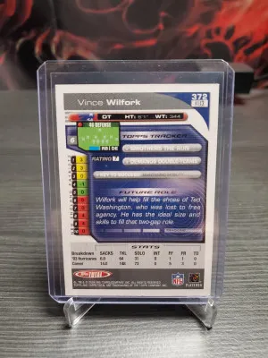 2004 Topps Total - #372 Vince Wilfork (RC) back