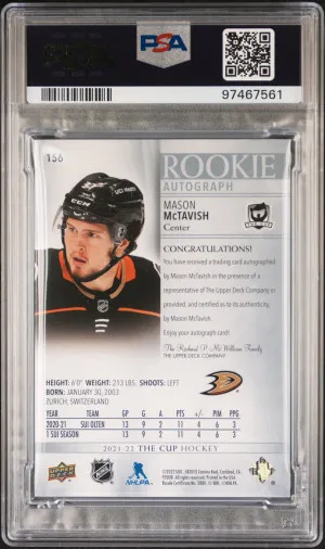 2021 Upper Deck The Cup Mason Mctavish Autograph back
