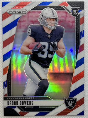 2024 Prizm Brock Bower RC red white blue prizm front