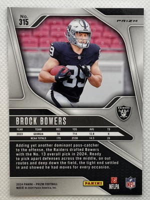 2024 Prizm Brock Bower RC red white blue prizm back
