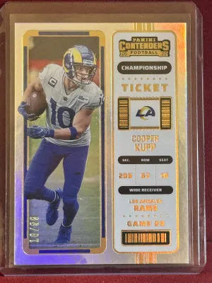 2022 Panini Contenders Cooper Kupp #49 Silver Championship Ticket #/99 front