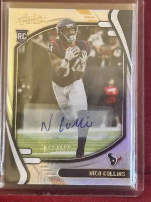 2021 Panini Absolute Nico Collins #127 Rookie Autograph #/199 front