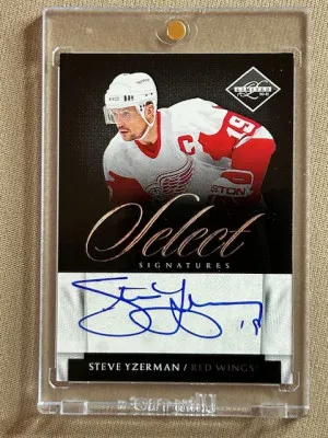 2010 Limited STEVE YZERMAN #5 Select Signature Hard-signed Auto front