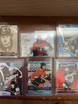 21-22 Allure Jamie Drysdale Blue Line /35 and rookie lot front