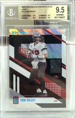 2021 Chronicles Unparalleled Tom Brady Lava /10 BGS 9.5 front