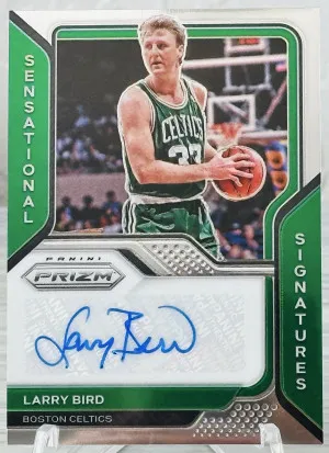 2020 Prizm Sensational Signatures Larry Bird #SS-LB1 front