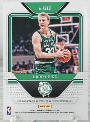 2020 Prizm Sensational Signatures Larry Bird #SS-LB1 back