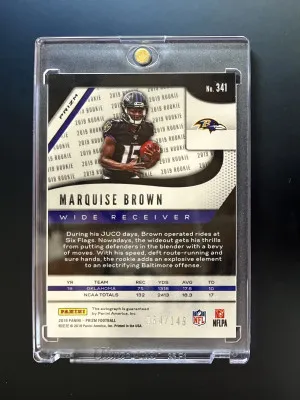 2019 Panini Prizm Marquise Hollywood Brown Red Wave Rookie Auto /149 back