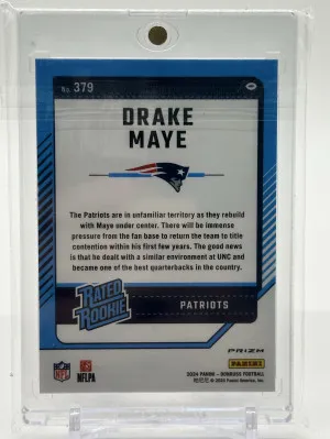 2024 Donruss Drake Maye Optic Preview Pink back