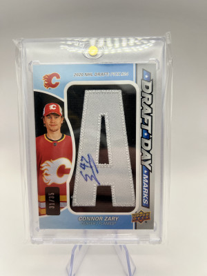 Connor Zary Draft Day Marks /35 front
