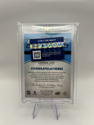 Connor Zary Draft Day Marks /35 back