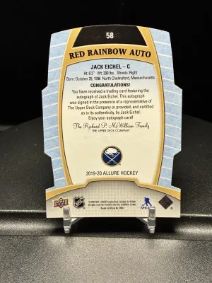 2019 Allure Red Rainbow Auto Jack Eichel back