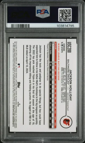 2024 Topps Chrome Update Jackson Holliday Magenta Refractor back