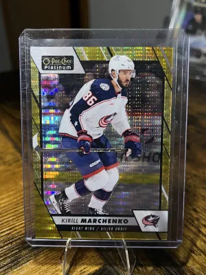 2023-24 UD O-Pee-Chee Seismic Gold Kirill Marchenko /50 front