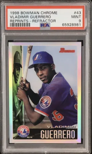1998 Bowman Chrome Reprints Vladimir Guerrero Reprints-Refractor front