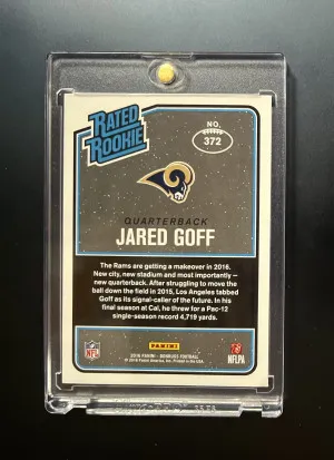 2016 Panini Donruss Jared Goff Rated Rookie back
